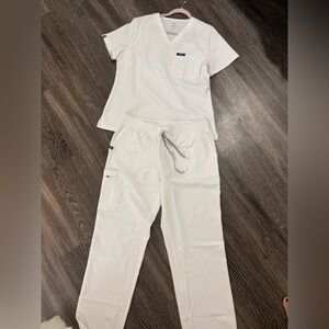 Women's White V-Neck Top